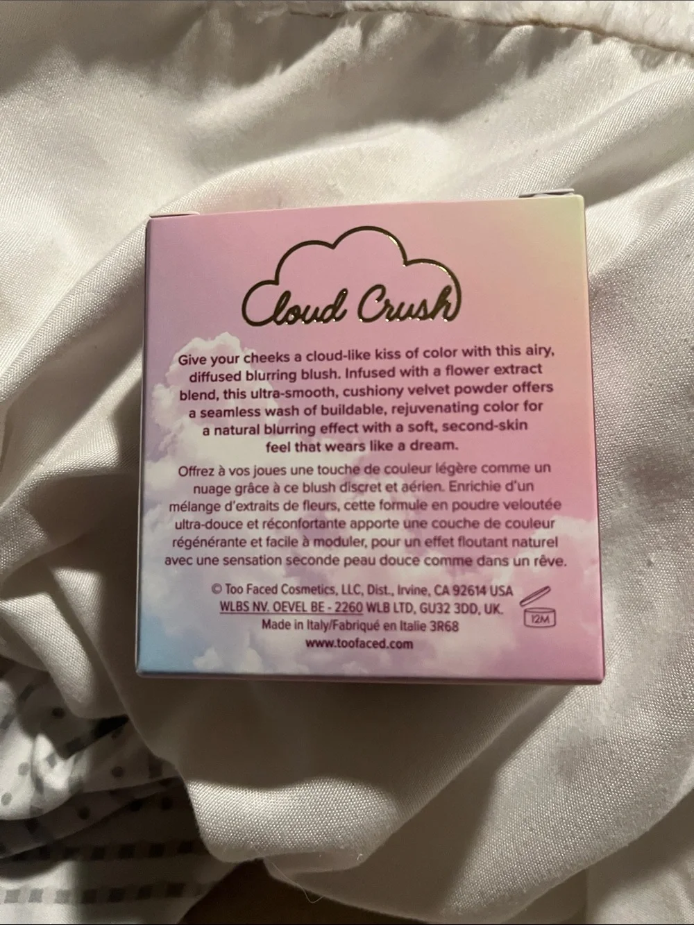NEW Too Faced Cloud Crush Blush Berry Dreamy Diffused Matte Full Size